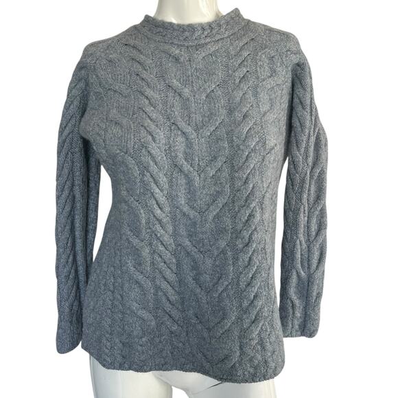 Gray Cable Knit Sweater - Picture 1 of 6